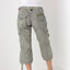 Y2K Khaki Cropped Knee Length Cargo Capri Pants
