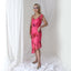 Spectacular Y2K PURE SILK Neon Pink Asymmetric Dress