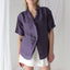 80s SANDWASHED SILK Boxy Purple Shirt