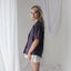 80s SANDWASHED SILK Boxy Purple Shirt