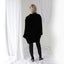 90s Blackest Black PURE SILK VELVET Oversized Shirt