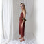 90s Pure Silk Bias Cut Slip Dress in Mocha