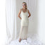 90s PURE SILK VELVET Cream Floral Burnout Bias Cut Gown