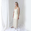 90s PURE SILK VELVET Cream Floral Burnout Bias Cut Gown