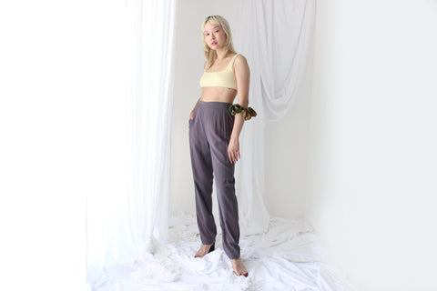 90s SILK/COTTON Holographic High Waist Trousers
