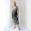 Y2K Italian Vintage Silk Evil Fairy Textured 3D Mesh & Crystal Dress