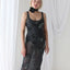 90s Enchanted Forest PURE SILK VELVET Floral Burnout Bias Cut Gown