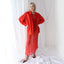 90s PURE SILK Georgette Sheer Coral Minimal Simple Bias Cut/High Neck Sleeveless Dress