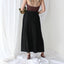 Classic & Minimal 80s Pure Silk Pleated High Waist Black Skirt