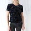 90s Silk Velvet Paisley Burnout Bias Cut Tee