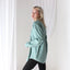 90s Pure Fuji Silk Seafoam Oversized Shirt