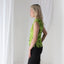 Y2K Mesh & Velvet Floral Cheongsam Collar Fitted Crop Top