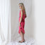 Spectacular Y2K PURE SILK Neon Pink Asymmetric Dress