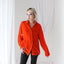 90s Acid Orange PURE SILK VELVET Shirt
