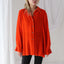 90s Acid Orange PURE SILK VELVET Shirt