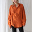 Heavenly 90s Pure Fuji Silk Orange Oversized Shirt