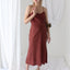 90s Pure Silk Bias Cut Slip Dress in Mocha