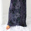 90s PURE SILK VELVET Floral Burnout Bias Cut Cowl Neck Gown