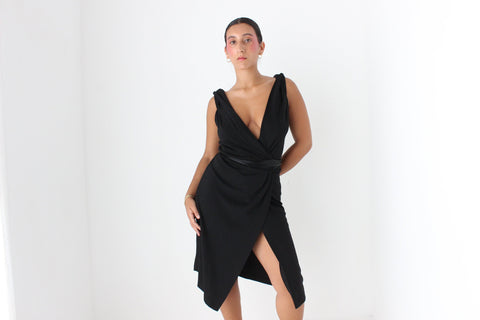 Vintage Diane Von Furstenberg WOOL & SILK Wrap Dress