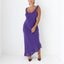 Sultry Y2K PURE SILK Plunge Ruffle Neck Bias Cut Dress