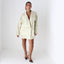 80s Golden Brocade Metallic Oversized Blazer Mini