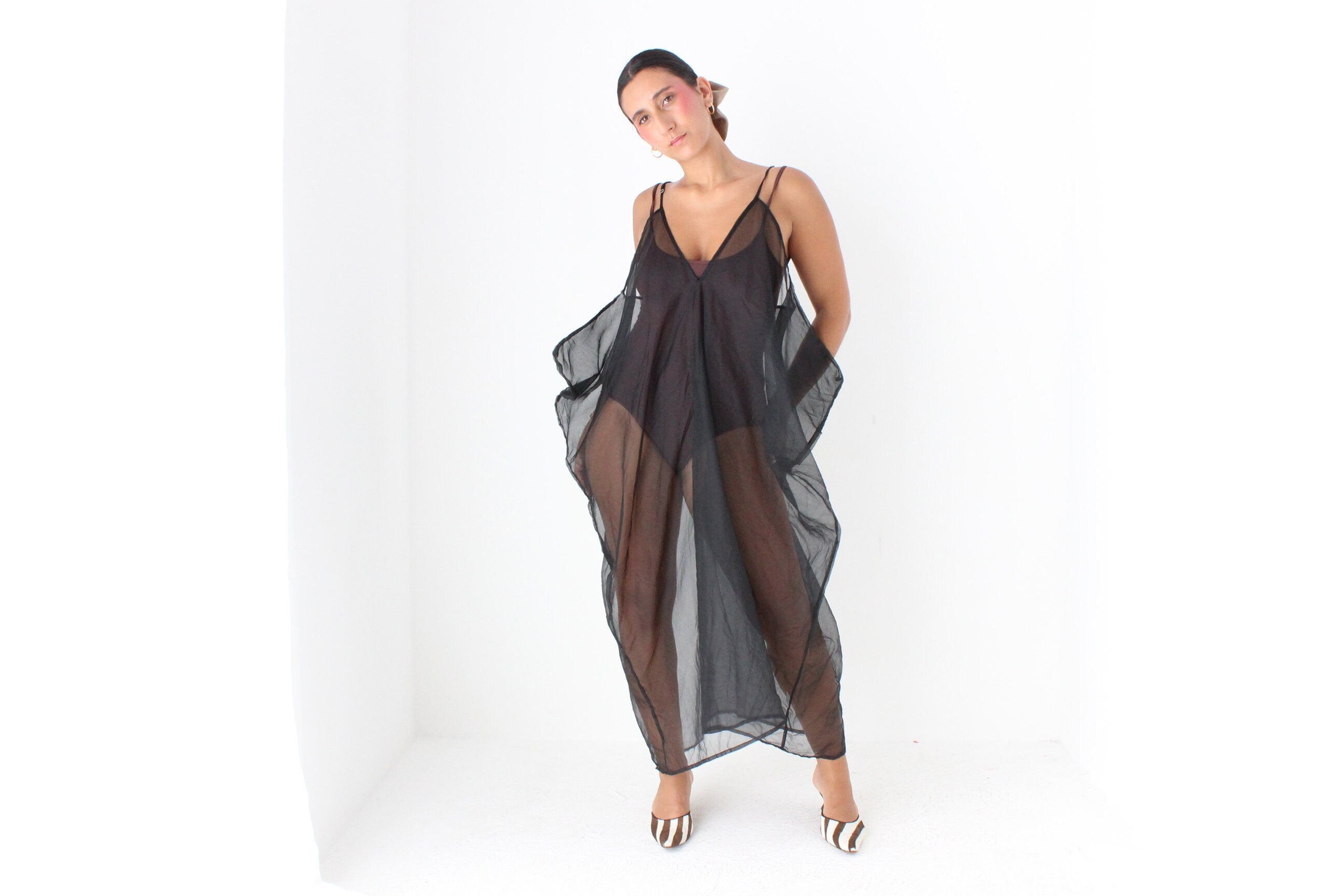 2000s Sculptural Origami SILK ORGANZA Dress by Gisela Ramirez