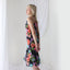 Y2K PURE SILK Vibrant Floral Spaghetti Strap Dress