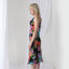 Y2K PURE SILK Vibrant Floral Spaghetti Strap Dress