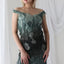Y2K Italian Vintage Silk Evil Fairy Textured 3D Mesh & Crystal Dress