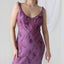 Y2K PURE SILK Holographic Shimmer Ruffle Dress