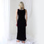 90s PURE SILK VELVET Deep Purple Scoop Neck Party Gown