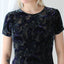 90s Silk Velvet Paisley Burnout Bias Cut Tee