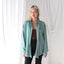 90s Pure Fuji Silk Seafoam Oversized Shirt