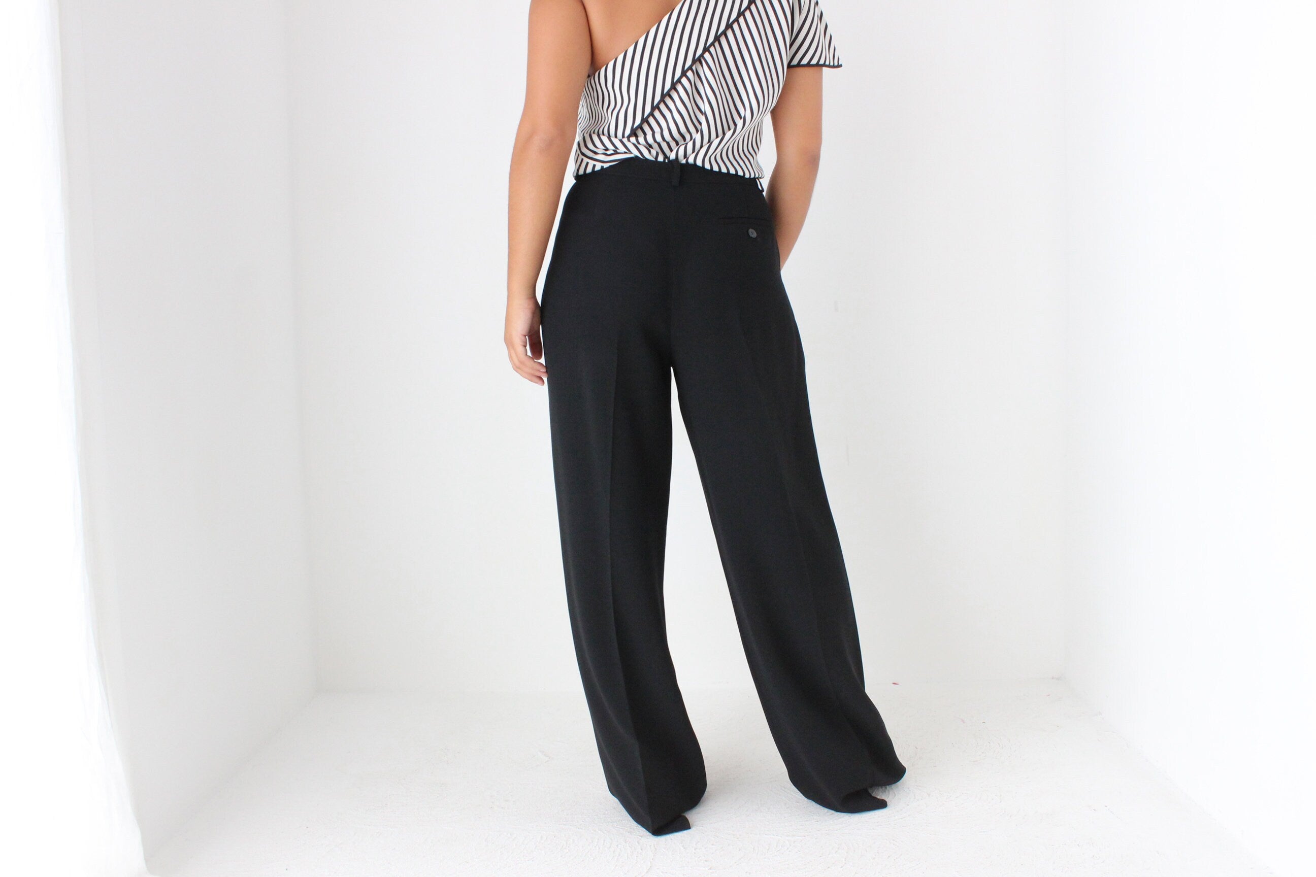 80s Sonia Rykiel Perfectly Tailored Wide Leg Trousers