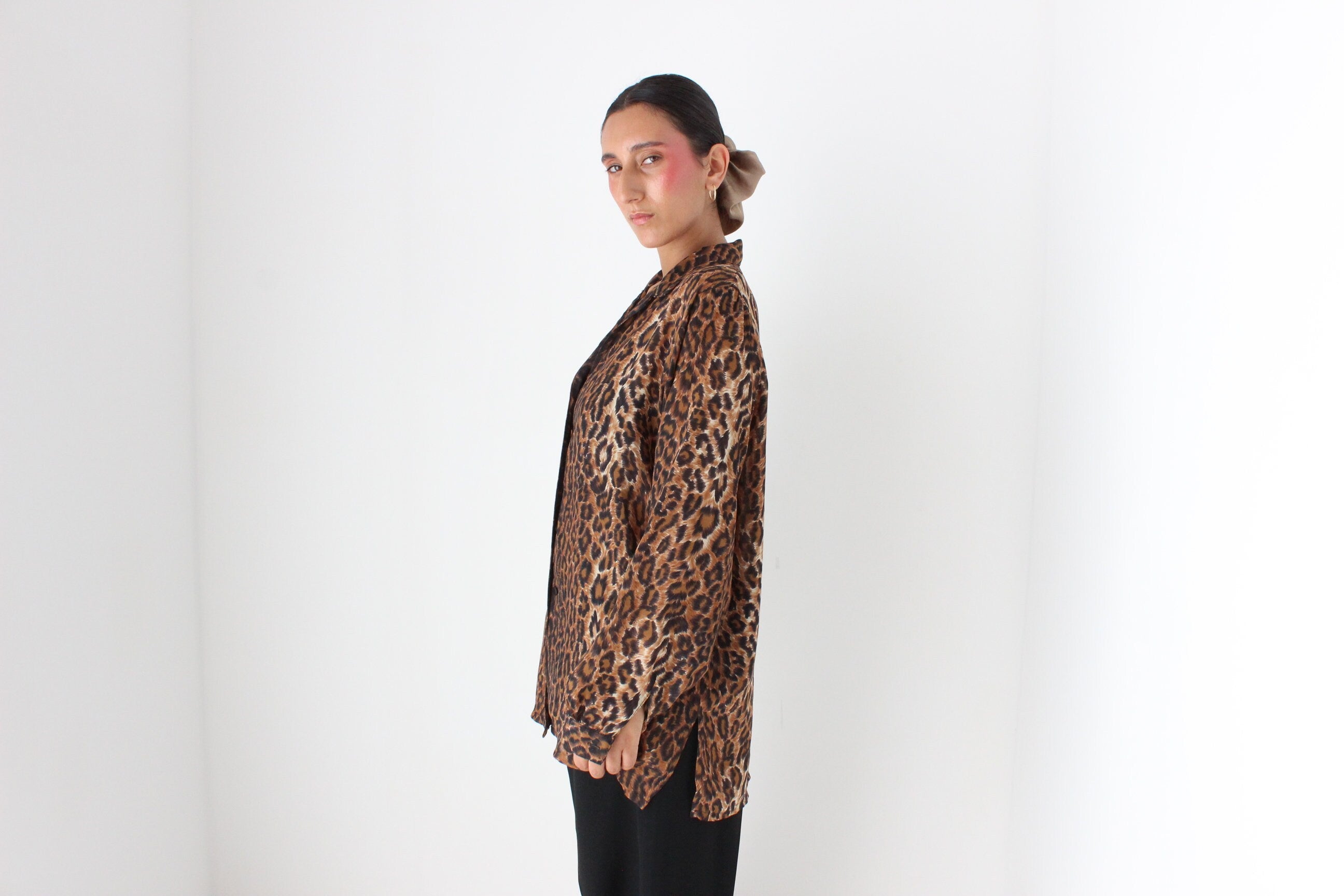 80s Classic Leopard Print Shirt