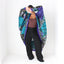 80s Historic Australian Designer Maximalist Rainbow Patchwork Batwing Kimono Jacket