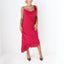 Y2K PURE SILK Magenta Asymmetric Slip Dress