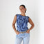 Y2K Denim Printed Patchwork Sleeveless Tank