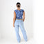 Y2K Denim Printed Patchwork Sleeveless Tank
