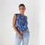 Y2K Denim Printed Patchwork Sleeveless Tank