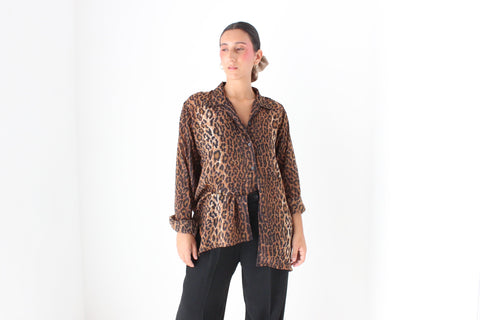 80s Classic Leopard Print Shirt