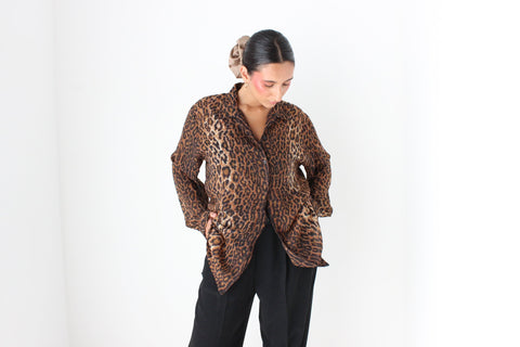 80s Classic Leopard Print Shirt