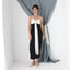 MADE IN ITALY 80s Monochromatic Column Gown with Tie Front