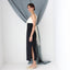 MADE IN ITALY 80s Monochromatic Column Gown with Tie Front