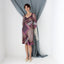 MADE IN ITALY 2000s Patchwork Print Bias Cut Satin Dress