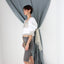 MADE IN ITALY 80s Detailed Rope & Macrame Linen Puff Sleeve Top