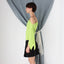 MADE IN ITALY Incredible Y2K Asymmetric Lime Top