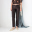 MADE IN ITALY Dolce & Gabbana Raw Silk Chocolate Low Rise Trousers