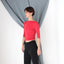 MADE IN ITALY 90s Fitted Glitter Mesh Top