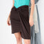 MADE IN ITALY 90s Wool Blend Chocolate Tie / Wrap Skirt